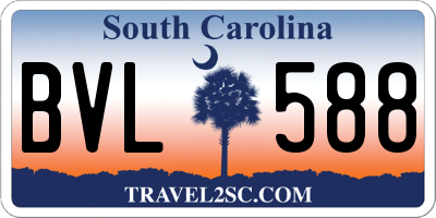 SC license plate BVL588