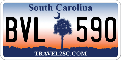 SC license plate BVL590