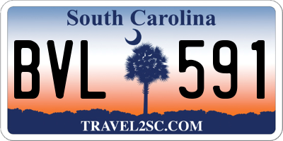 SC license plate BVL591
