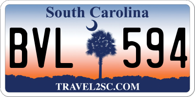 SC license plate BVL594