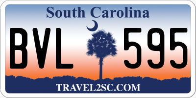 SC license plate BVL595