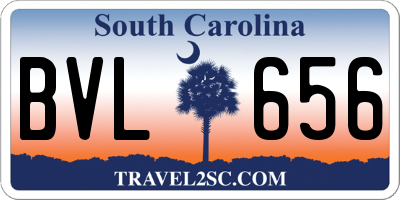 SC license plate BVL656