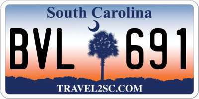 SC license plate BVL691