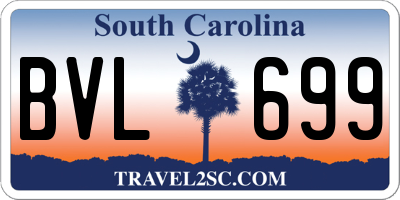SC license plate BVL699