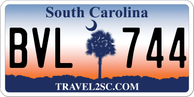 SC license plate BVL744