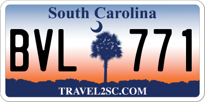 SC license plate BVL771
