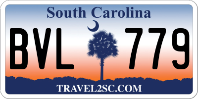 SC license plate BVL779