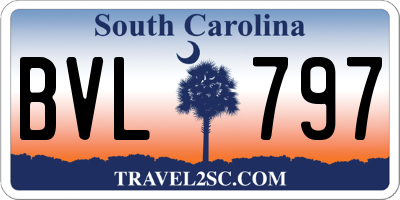 SC license plate BVL797
