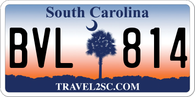 SC license plate BVL814