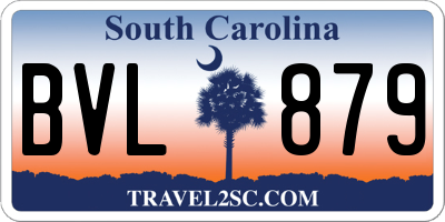 SC license plate BVL879