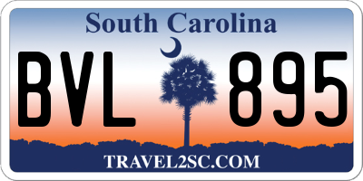 SC license plate BVL895