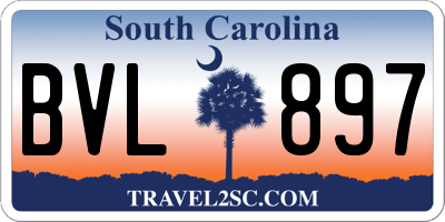 SC license plate BVL897