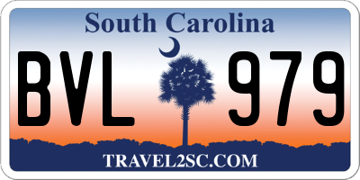 SC license plate BVL979