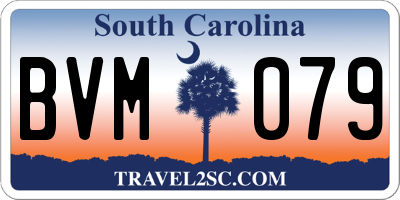 SC license plate BVM079