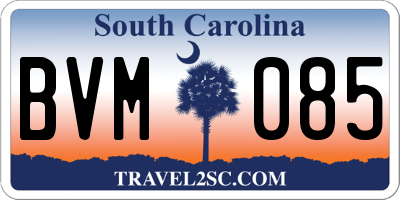 SC license plate BVM085