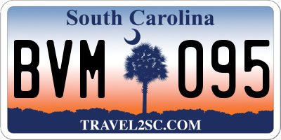 SC license plate BVM095