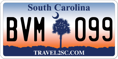 SC license plate BVM099