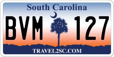 SC license plate BVM127