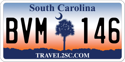 SC license plate BVM146