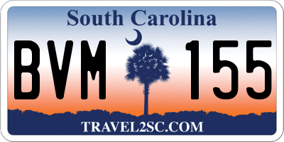SC license plate BVM155