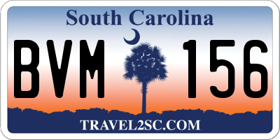 SC license plate BVM156
