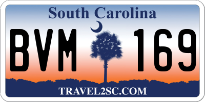 SC license plate BVM169