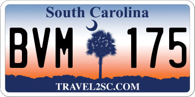 SC license plate BVM175