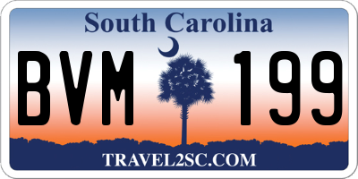 SC license plate BVM199