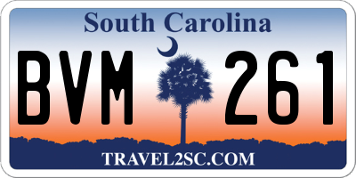 SC license plate BVM261
