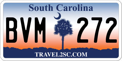 SC license plate BVM272