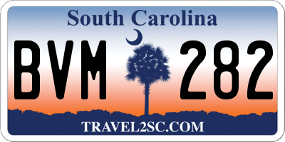 SC license plate BVM282