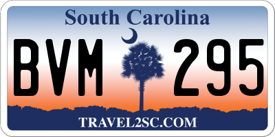 SC license plate BVM295