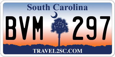 SC license plate BVM297