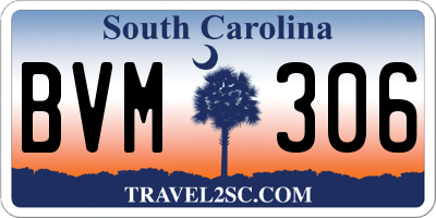 SC license plate BVM306