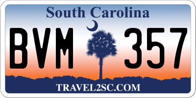 SC license plate BVM357