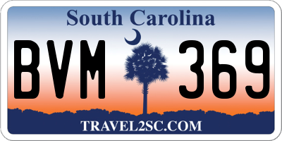 SC license plate BVM369