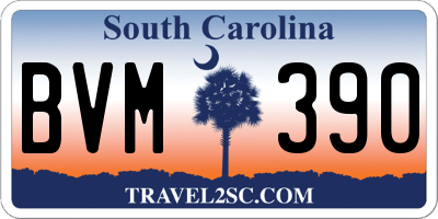 SC license plate BVM390