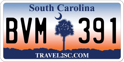 SC license plate BVM391