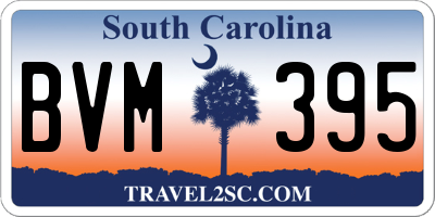 SC license plate BVM395