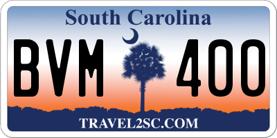 SC license plate BVM400