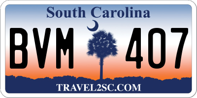 SC license plate BVM407