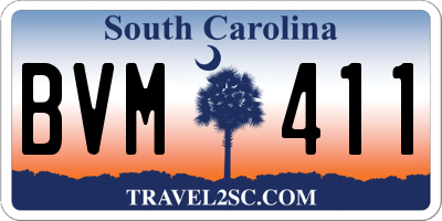 SC license plate BVM411