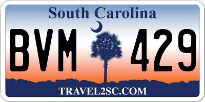 SC license plate BVM429