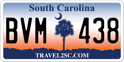 SC license plate BVM438