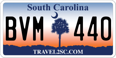 SC license plate BVM440