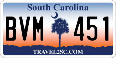 SC license plate BVM451