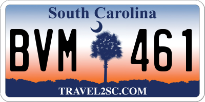 SC license plate BVM461