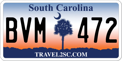 SC license plate BVM472