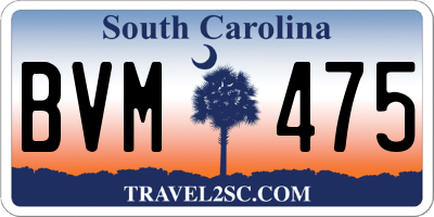 SC license plate BVM475