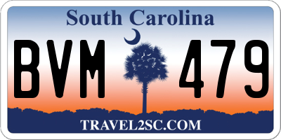 SC license plate BVM479